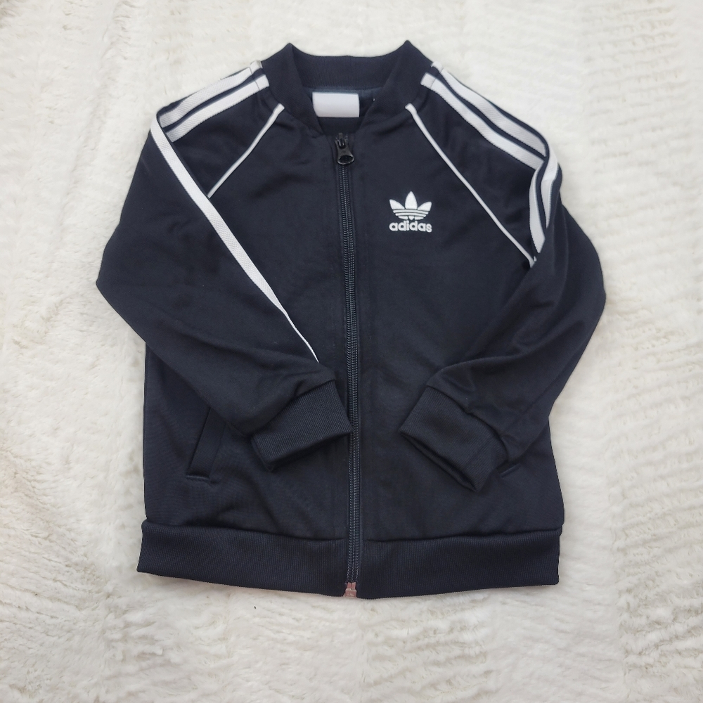 Toddler Adidas black track jacket
